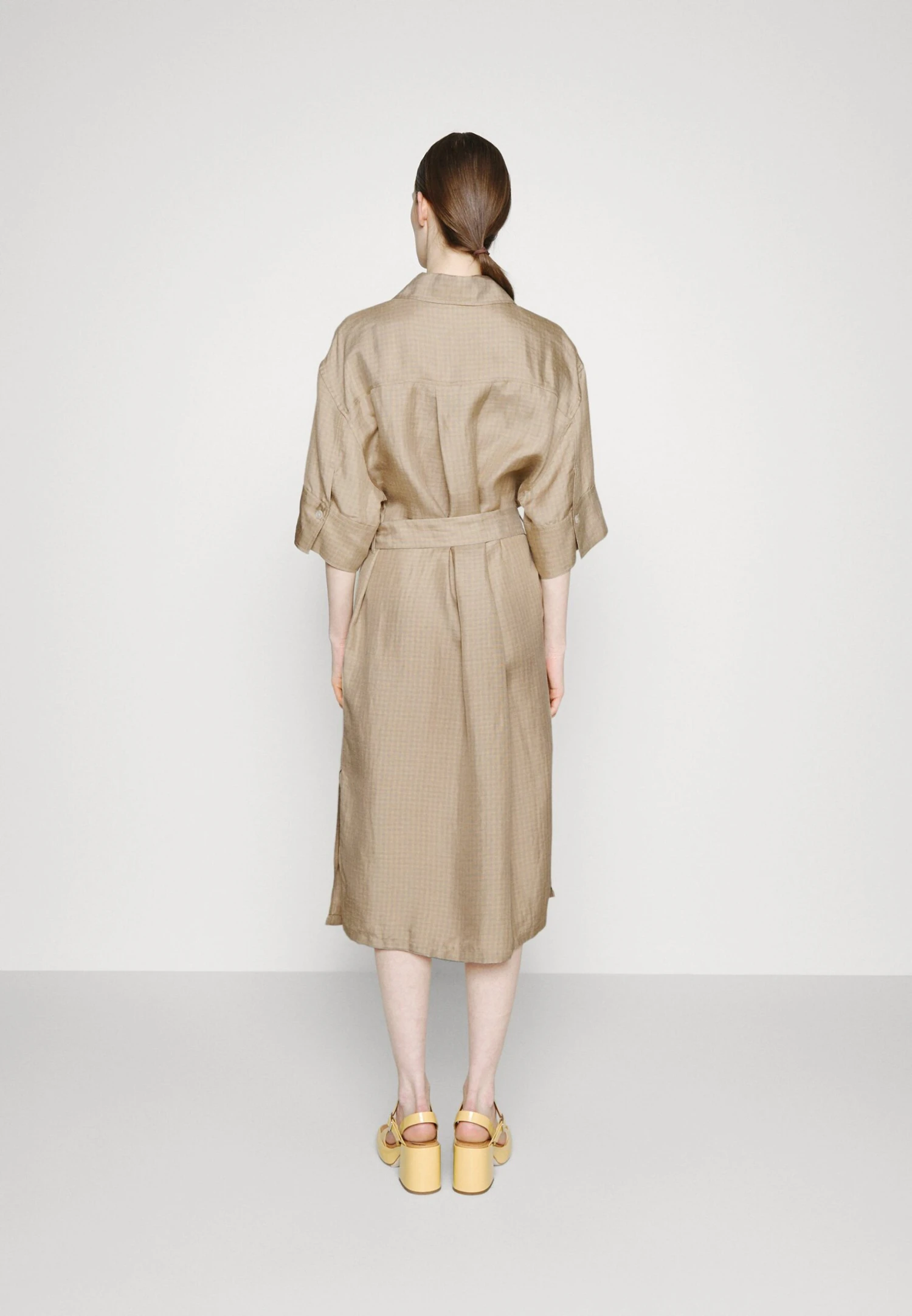 Libertine-Libertine Aid - Vestido Camisero - Taupe Check - Imagen 3