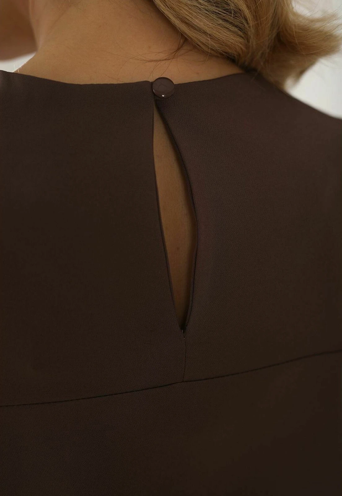 Dreiviertelarm Gerade - Vestido Informal - Dark Brown - Imagen 5