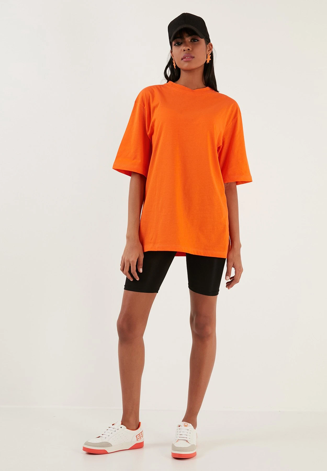 LELA Loose Fit - Camiseta Básica - Orange - Imagen 2