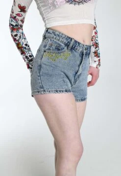 Ed Hardy Nyc Lover- Shorts Vaqueros - Bleach