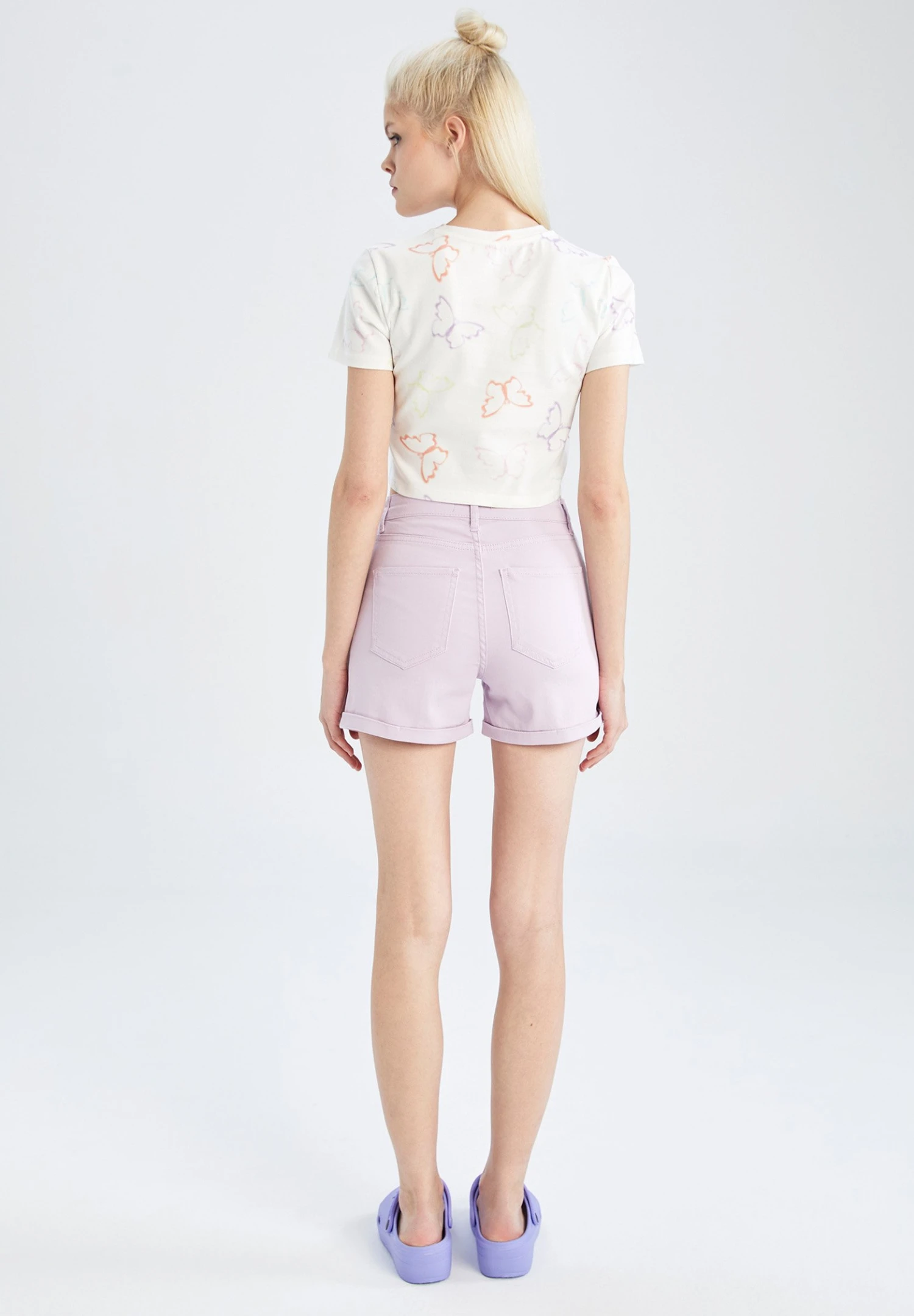 DeFacto Shorts - Purple - Imagen 3