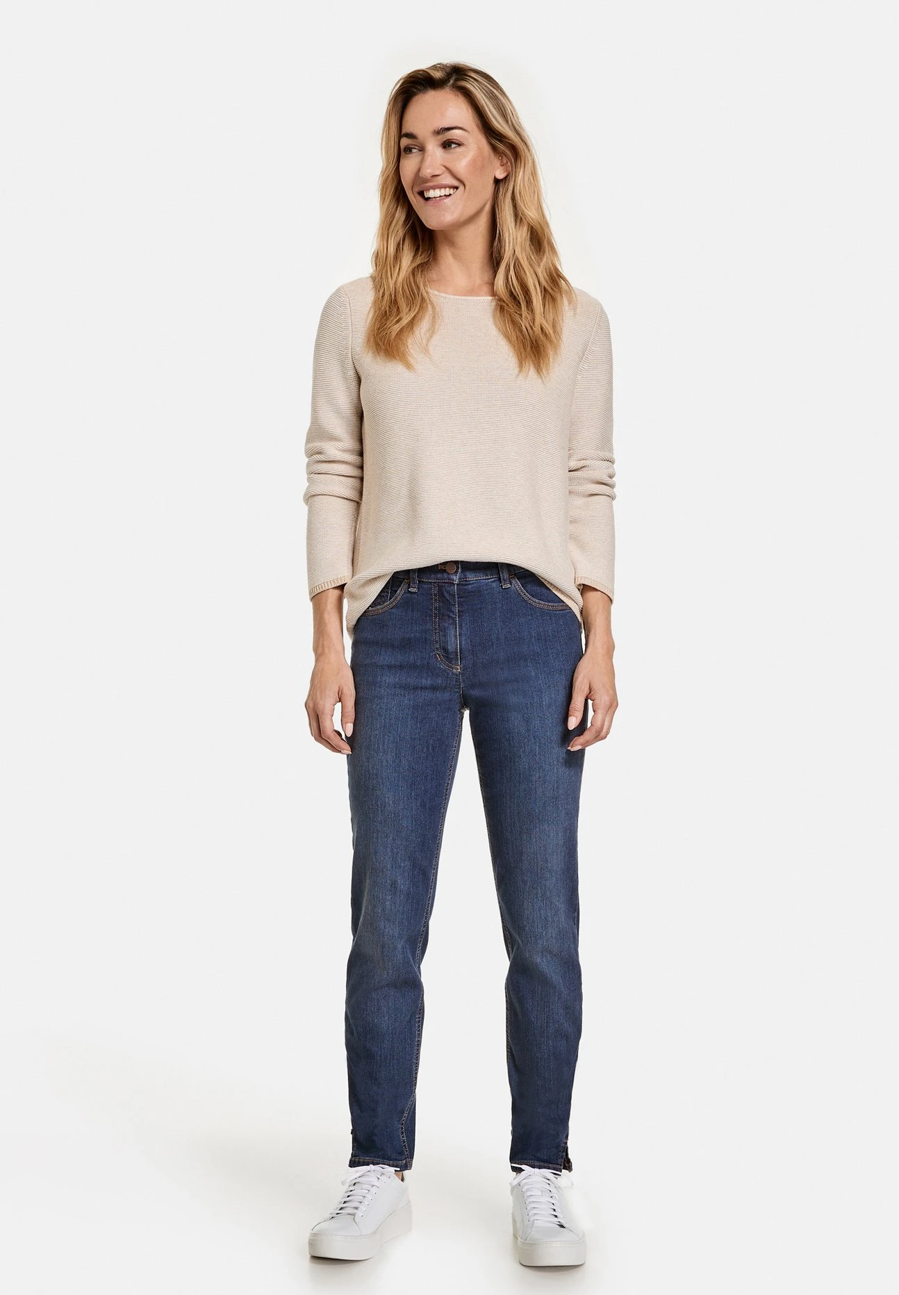 Gerry Weber 5-Pocket Best4Me Cropped - Vaqueros Slim Fit - Dark Blue Denim Mit Use - Imagen 2