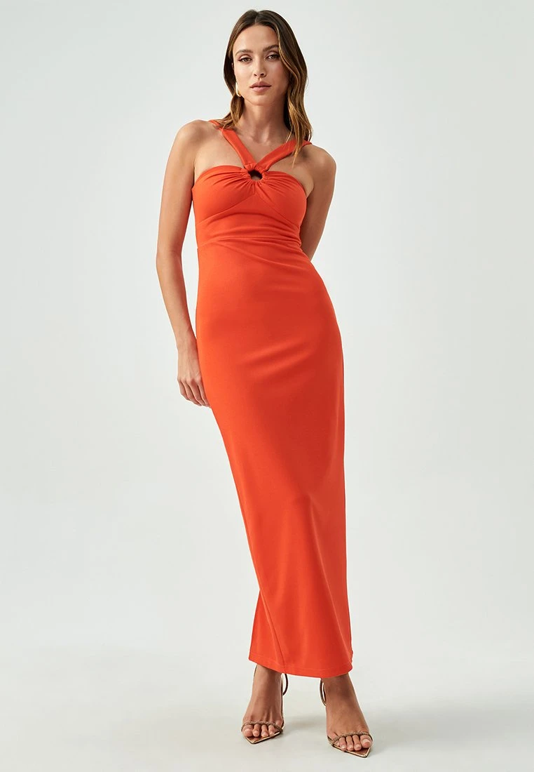 Daze MidiX Kristina - Vestido Largo - Coral - Imagen 2
