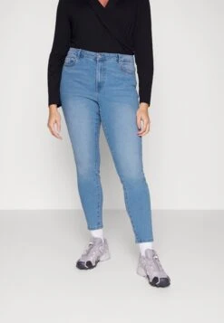 Vero Moda Curve Vmsophia Skinny- Vaqueros Pitillo - Light Blue Denim
