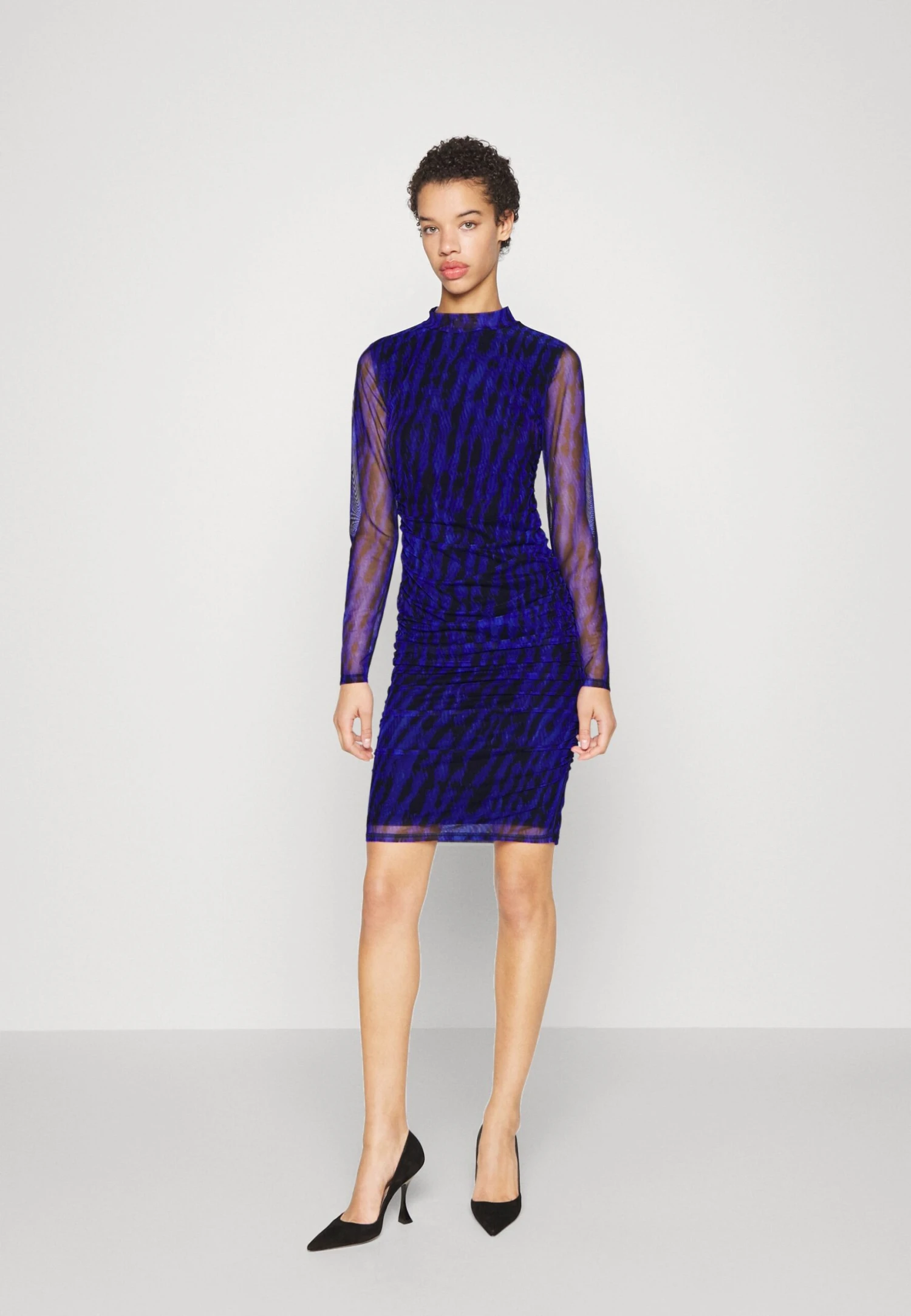 DKNY Crewneck Dress - Vestido De Cóctel - Deep Cobalt Multi