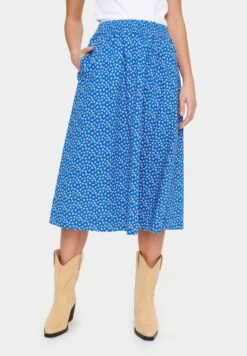 Saint Tropez Ursulasz- Falda Acampanada - Blue I Soulful Mini