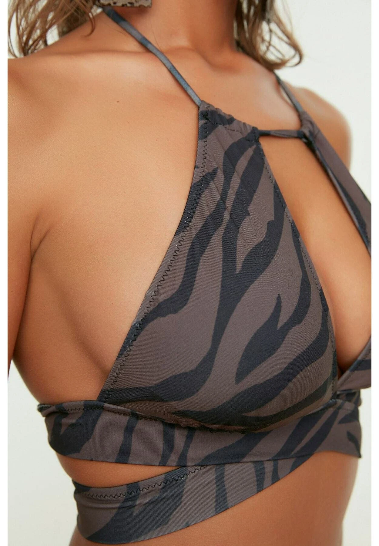 Trendyol Top De Bikini - Brown - Imagen 3