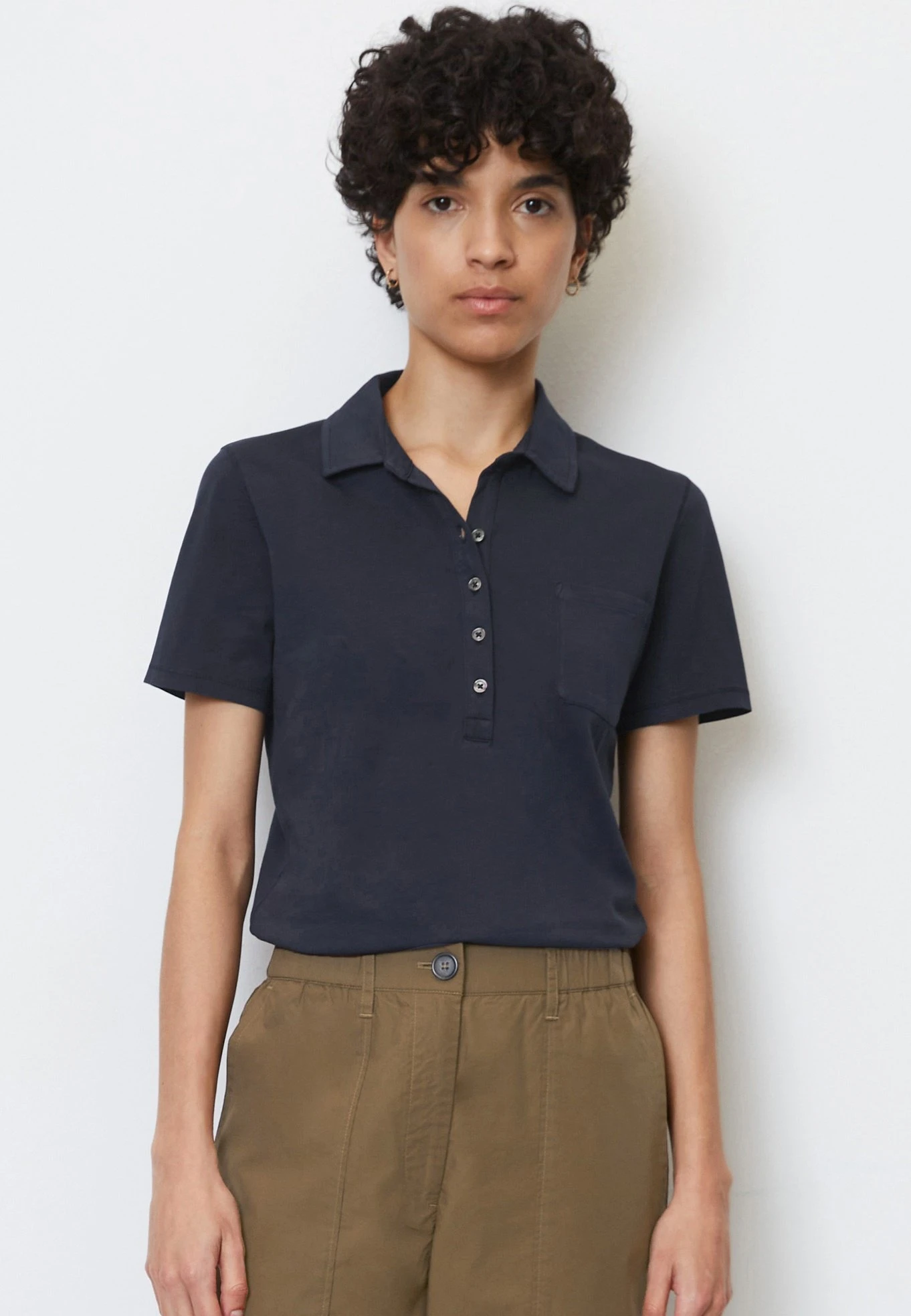 Marc O'Polo Kurzarm- Polo - Deep Blue Sea