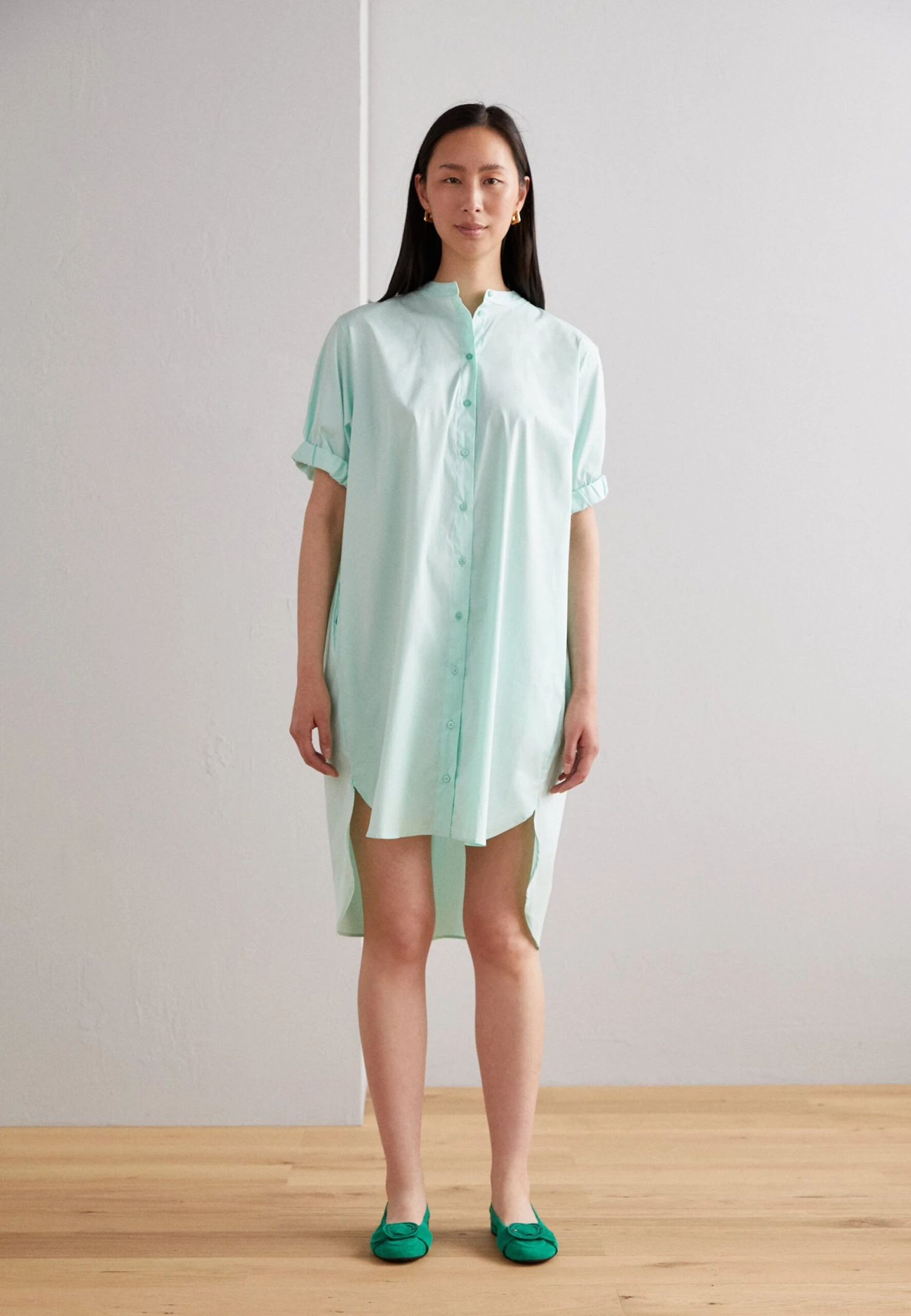 Mos Mosh Arleth Shirt Dress - Vestido Camisero - Brook Green - Imagen 2