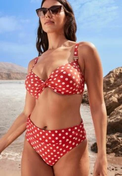 Next Tummy Control Roll Top - Braguita De Bikini - Terracotta Spot