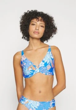 Seafolly Eden Wrap Front Cup - Top De Bikini - Azure