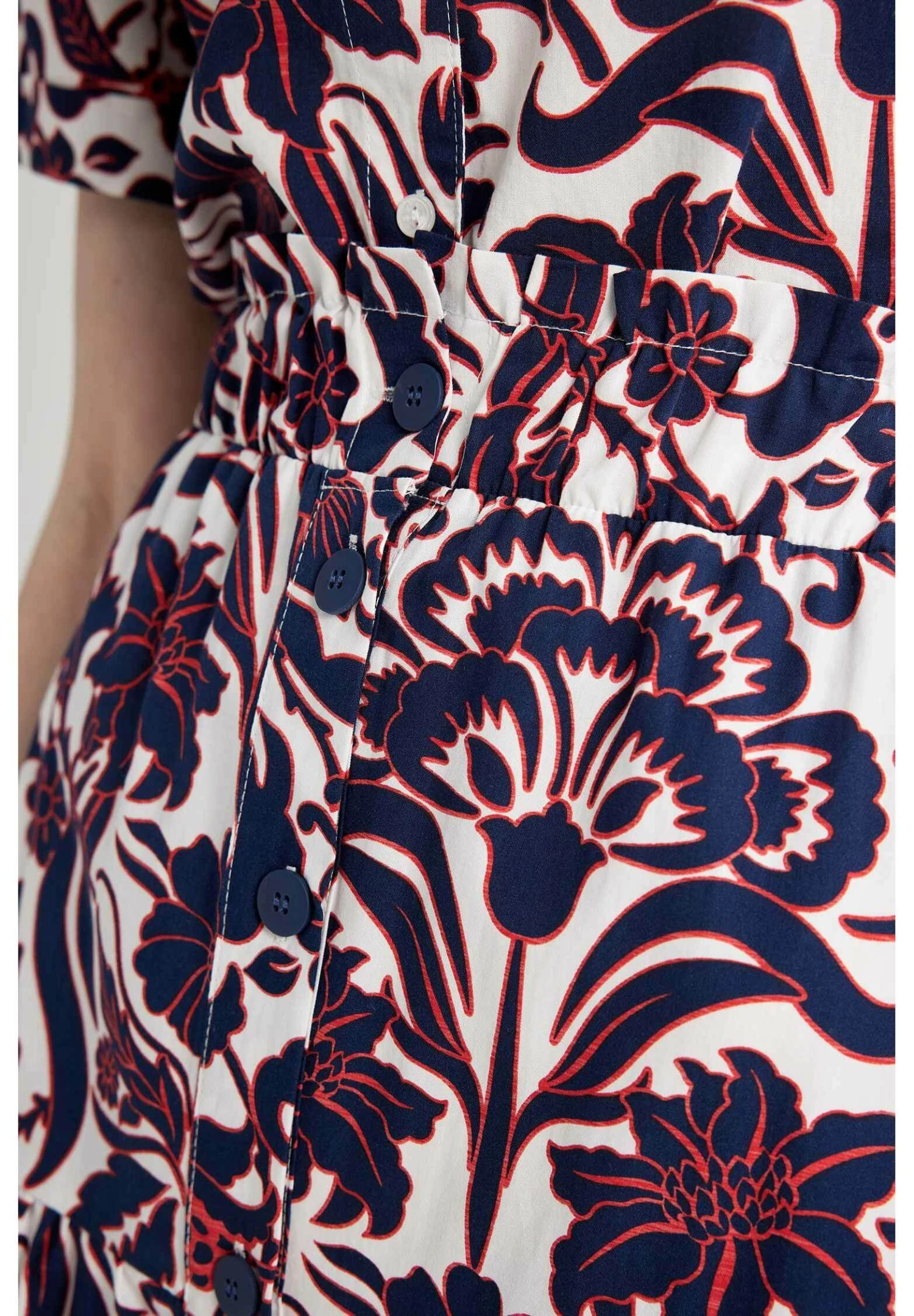 DeFacto Tiered - Falda Acampanada - Navy - Imagen 4