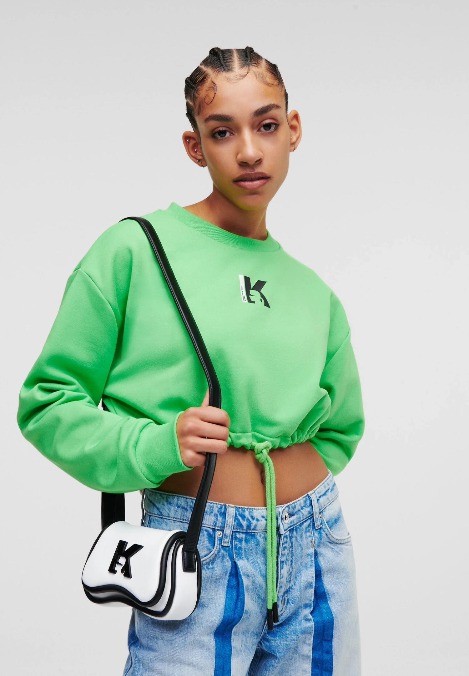 Karl Lagerfeld Jeans Mr Relaxed Pleated - Vaqueros Boyfriend - J Summer Light Blue Marble - Imagen 4