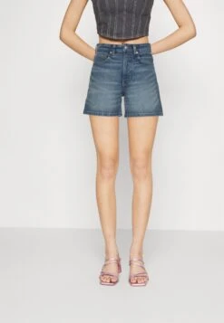 WEEKDAY Eya - Shorts Vaqueros - Wave Blue