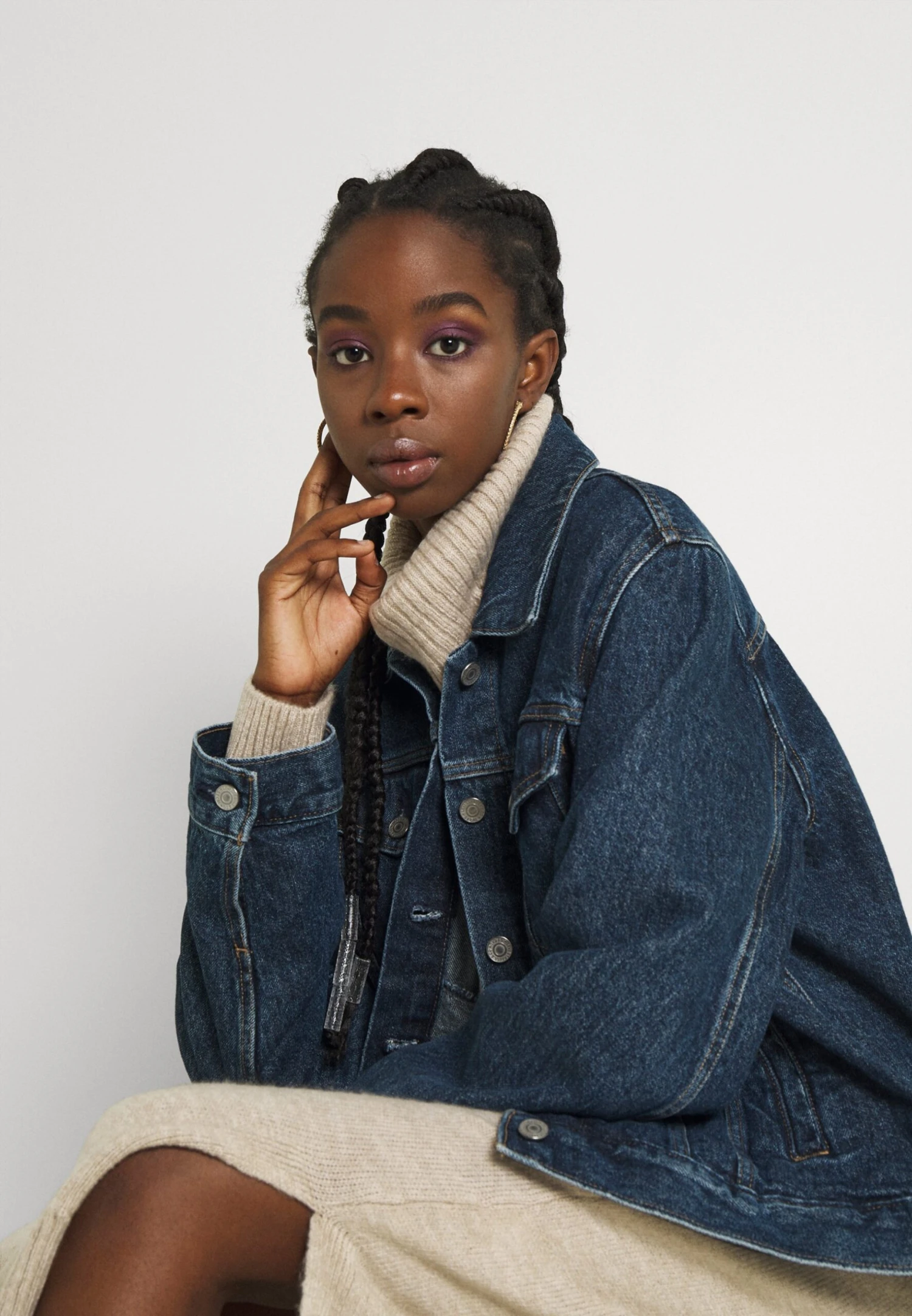 ONLY Onlbrandie Roll Neck- Vestido De Punto - Pumice Stone - Imagen 4