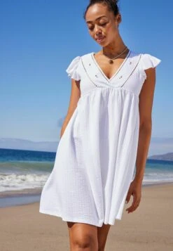 Next Cutwork ShortStandard - Vestido Informal - White