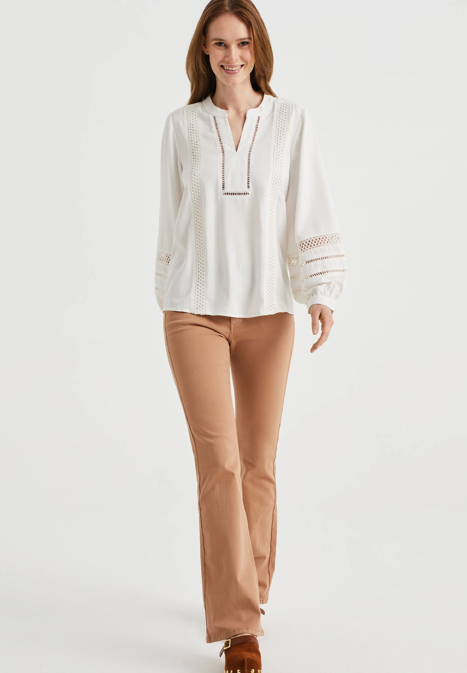 WE FASHION Met Stretch - Vaqueros Bootcut - Brown - Imagen 2