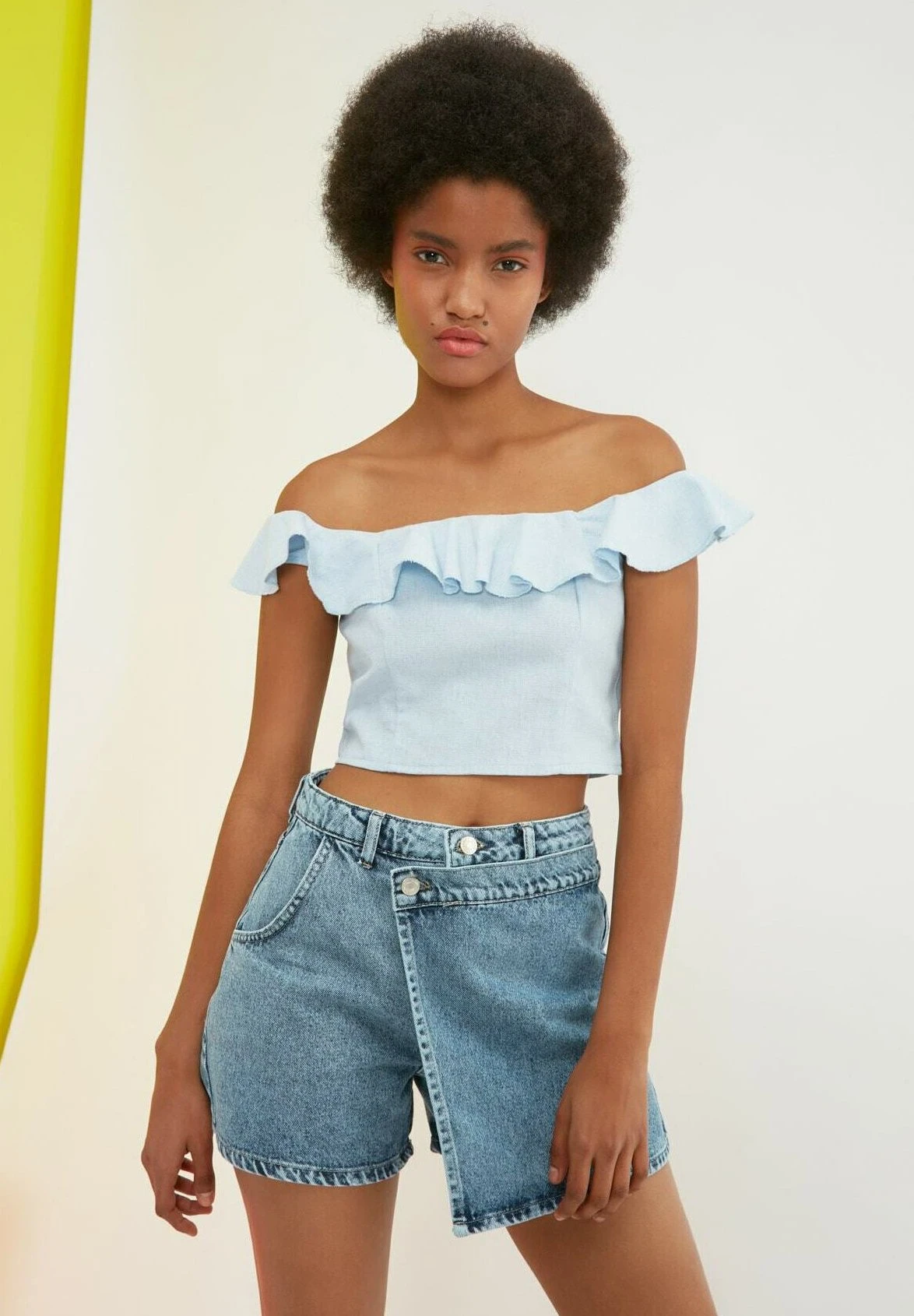 Trendyol Shorts Vaqueros - Blue - Imagen 3