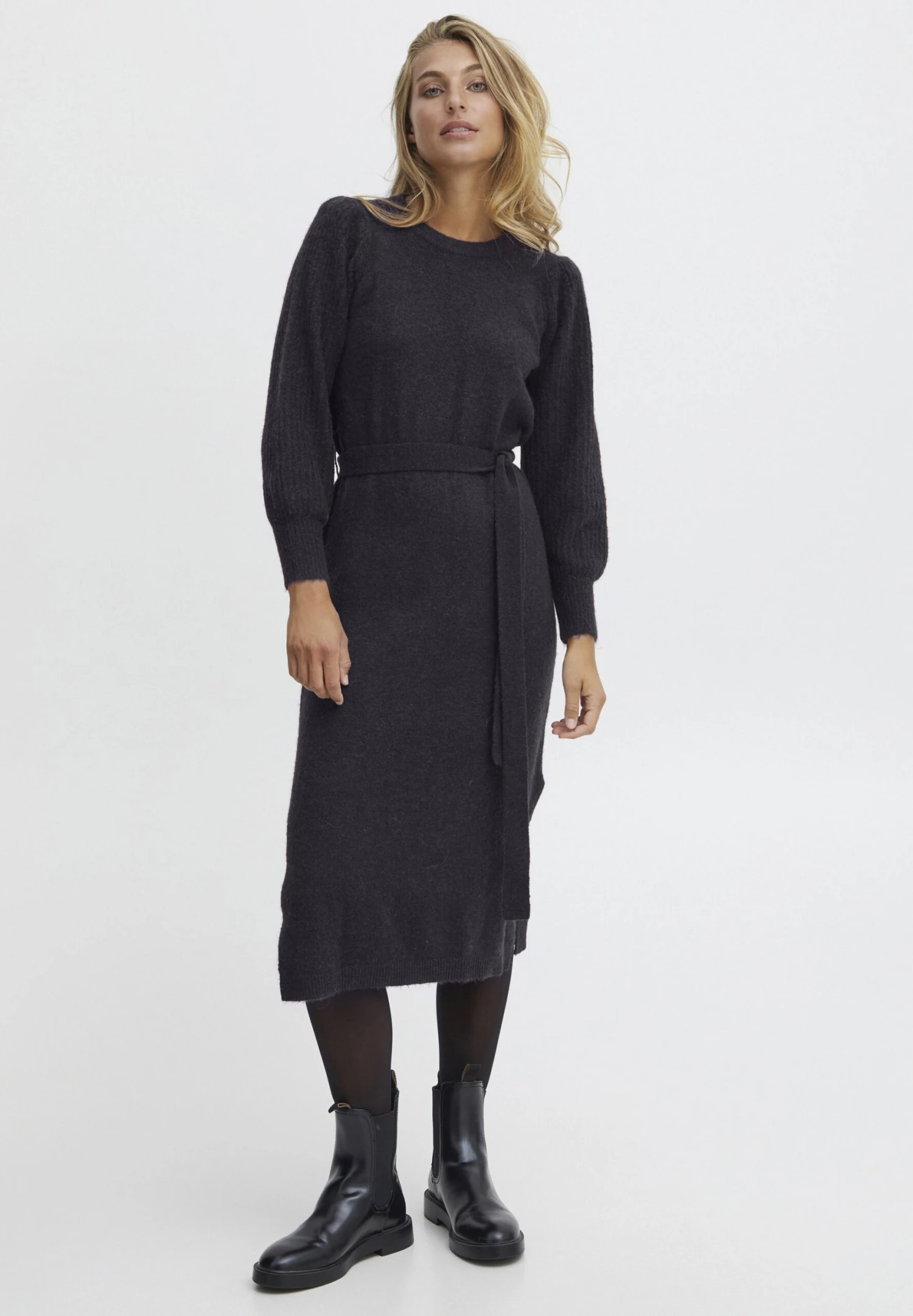 Fransa Frsandy Dr - Vestido De Punto - Outer Space Melange - Imagen 2