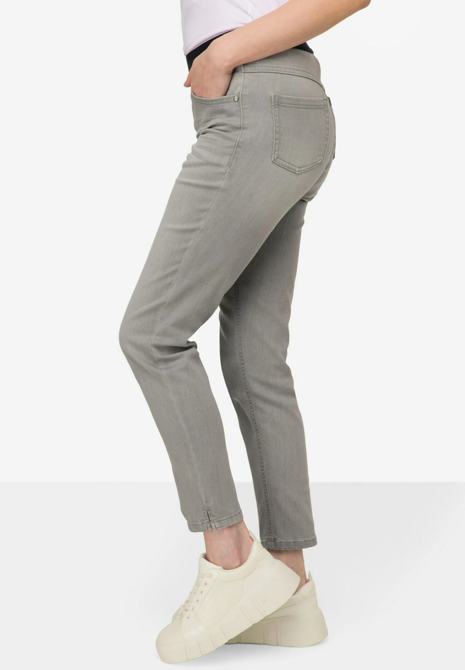 Vaqueros Slim Fit - Jean Gris Clair - Imagen 4