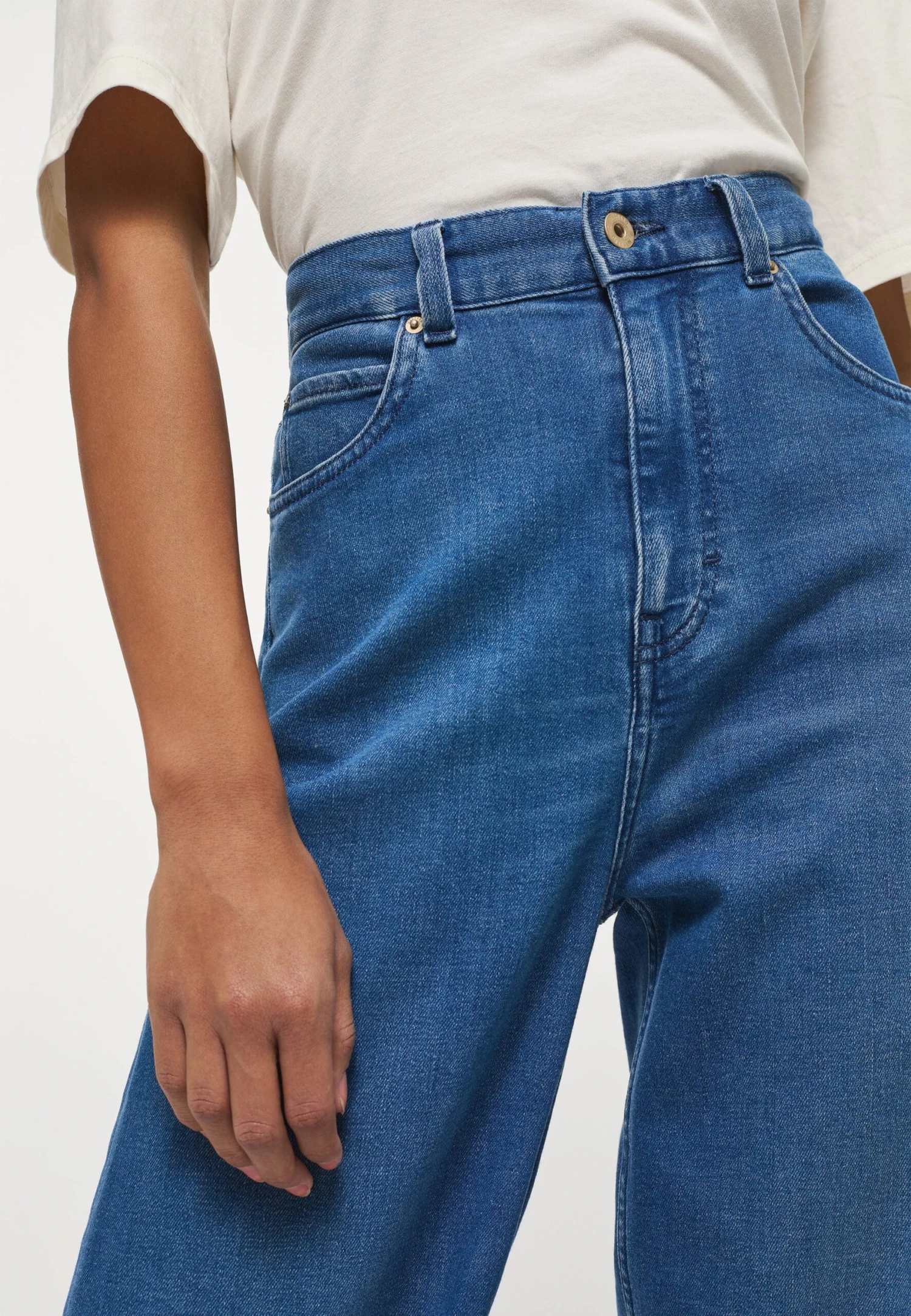 Mustang Style Luise Wide Leg - Vaqueros Boyfriend - Blau - Imagen 3