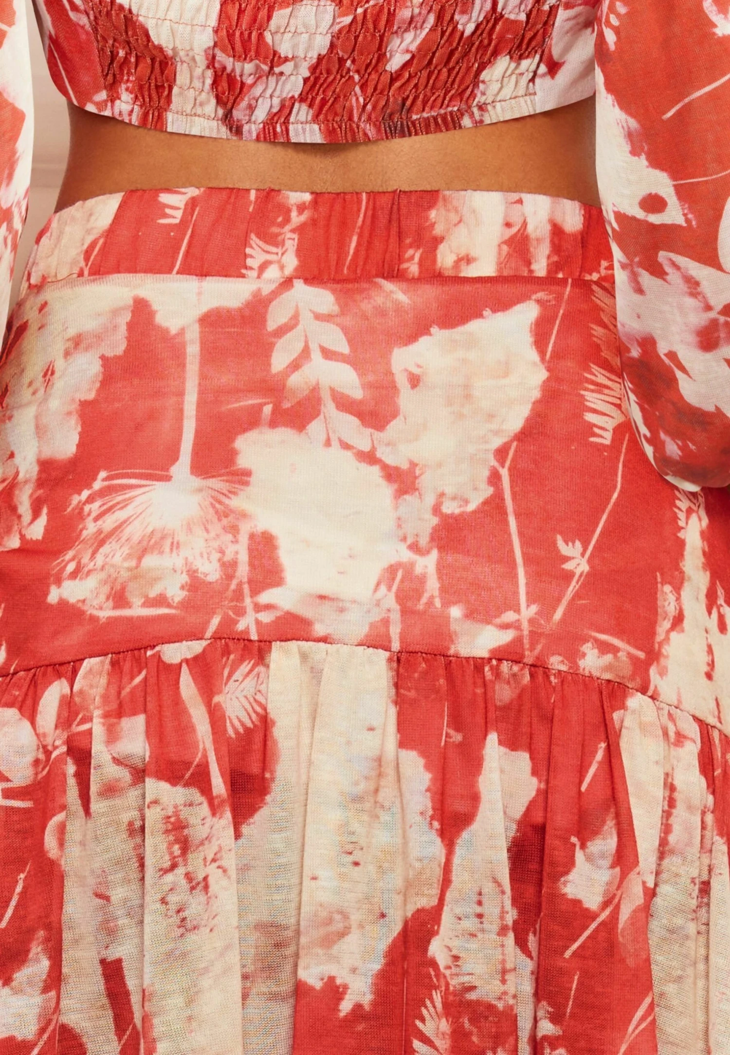 Next Floral Occasion Standard - Falda Larga - Red