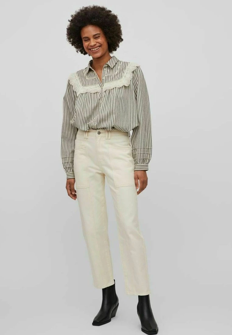 Vila High Waist- Vaqueros Rectos - Birch - Imagen 2