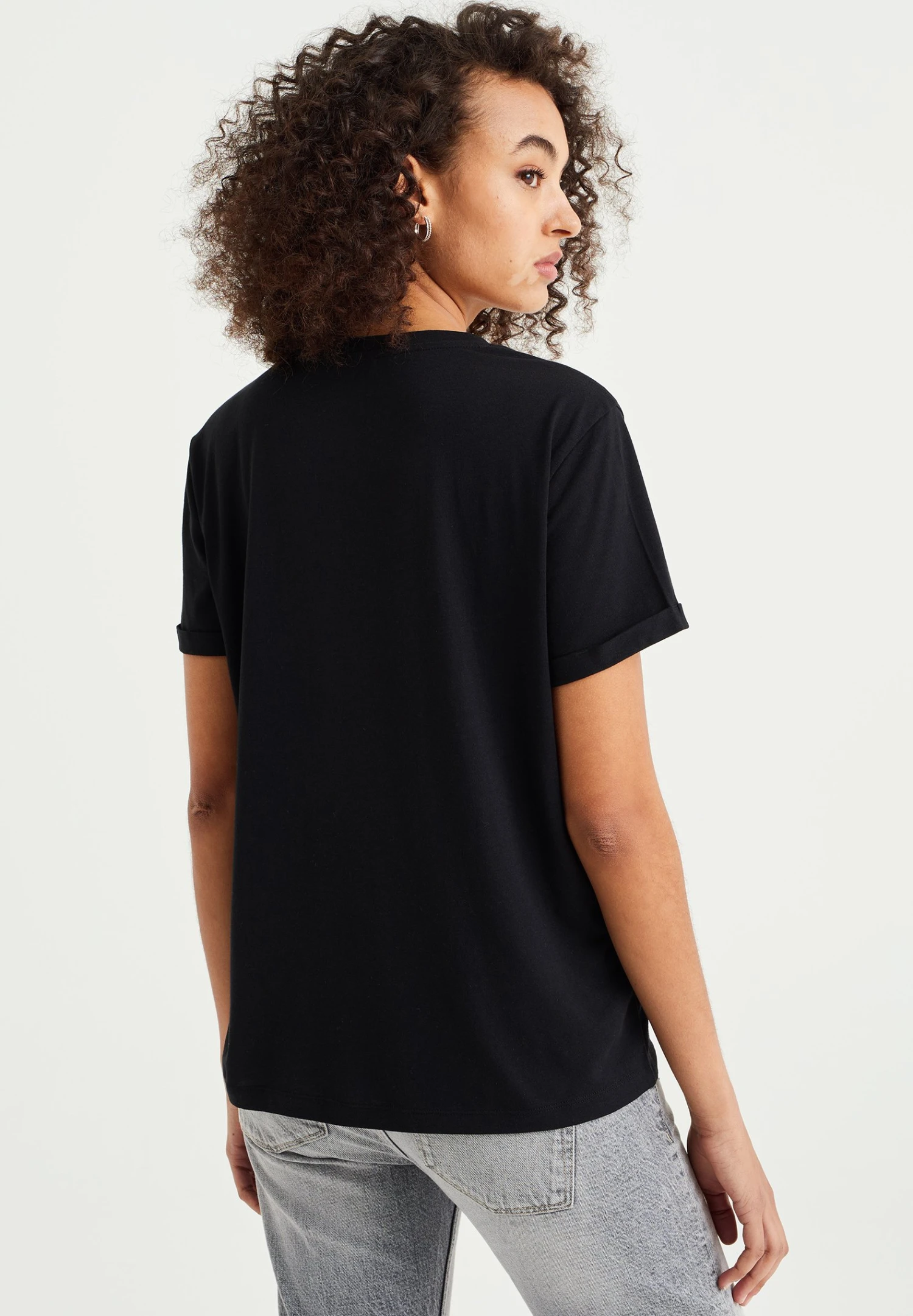 WE FASHION Met Opdruk - Camiseta Estampada - Black - Imagen 3