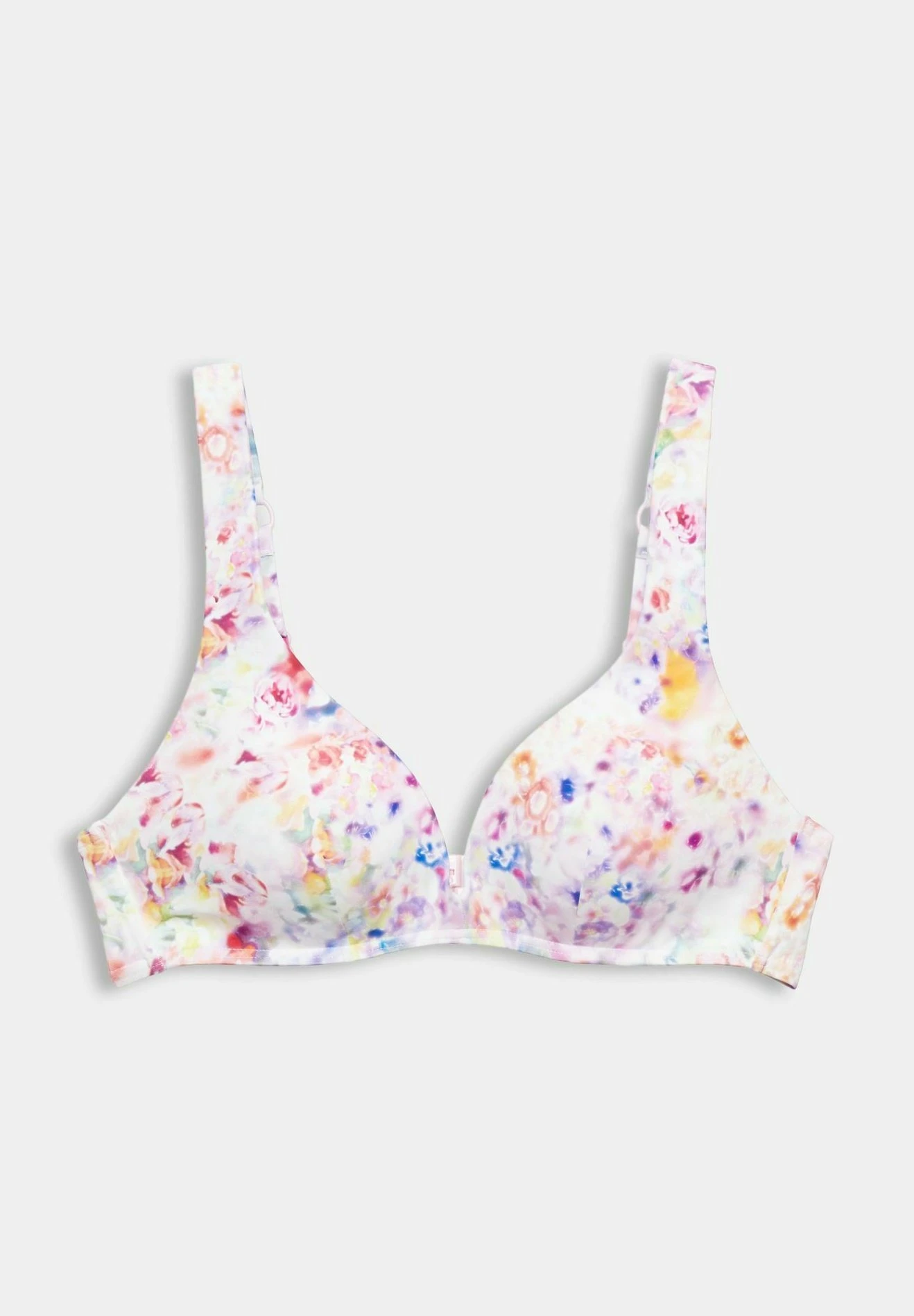 ESPRIT Wattiertes Mit Floralem Print - Top De Bikini - Teal Blue - Imagen 6