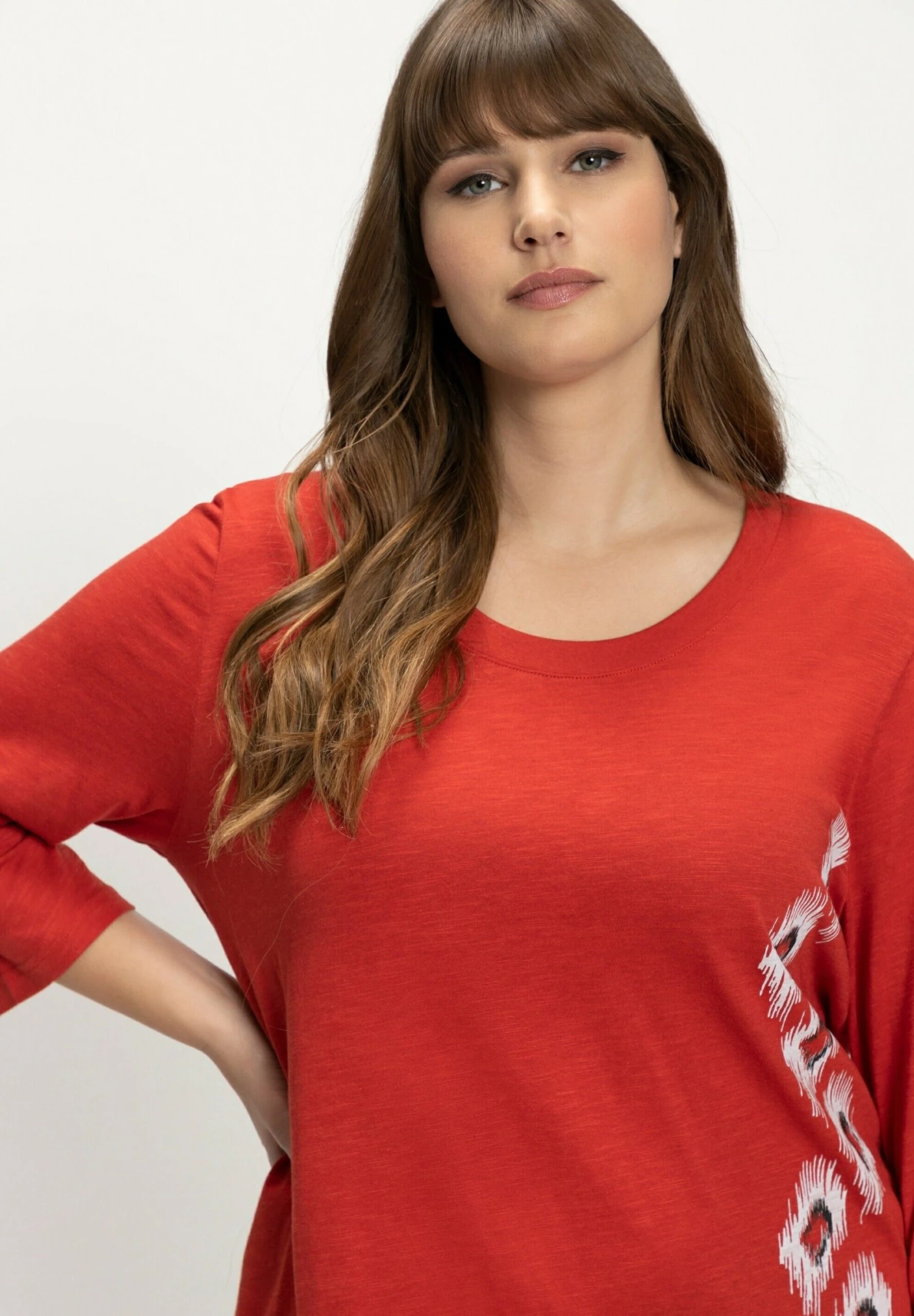 Ulla Popken Camiseta De Manga Larga - Karmijnrood - Imagen 3