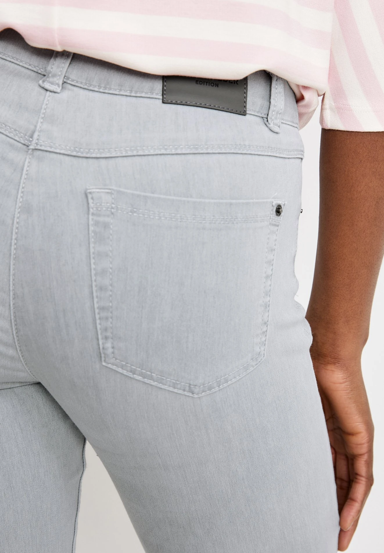 Gerry Weber Lang 5 Pocket Best4Me - Vaqueros Slim Fit - Light Grey Denim - Imagen 3