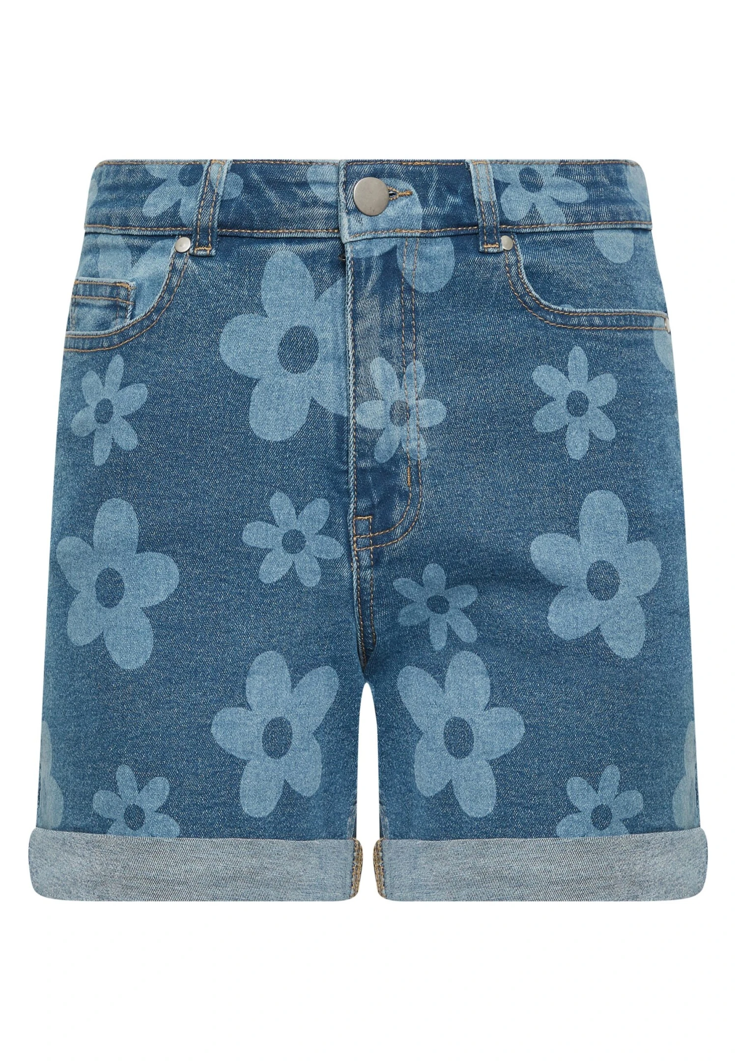 Floral- Shorts Vaqueros - Blue - Imagen 5