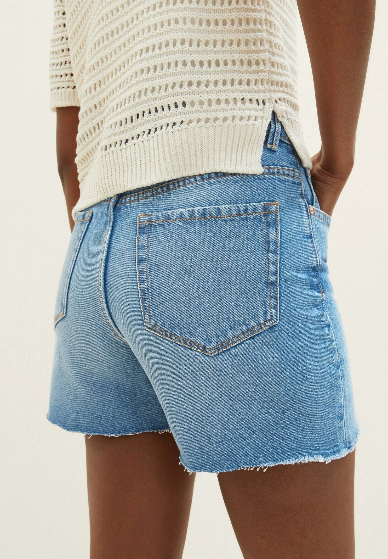 TOM TAILOR Denim Mom - Shorts Vaqueros - Used Mid Stone Blue Denim - Imagen 6