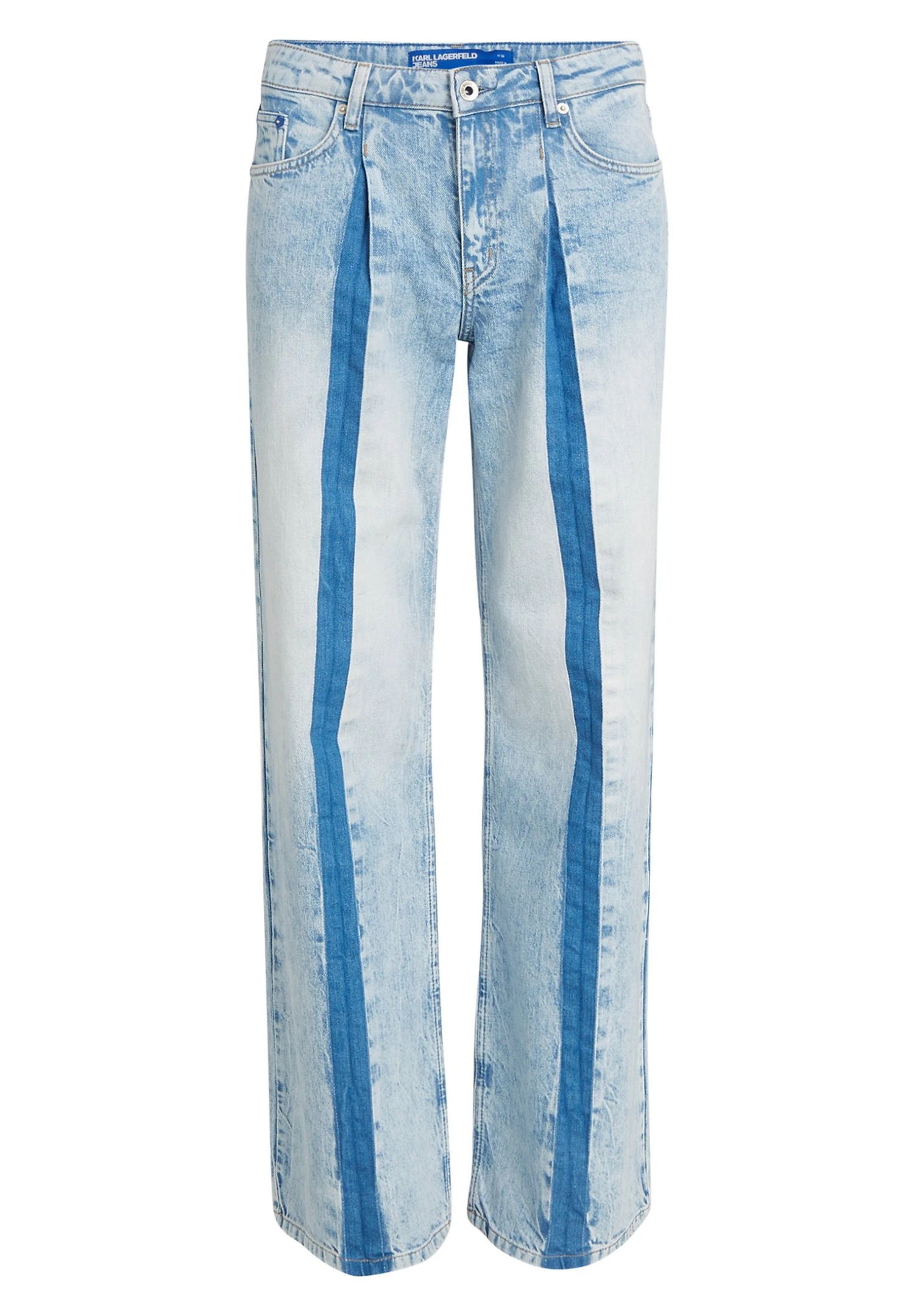 Karl Lagerfeld Jeans Mr Relaxed Pleated - Vaqueros Boyfriend - J Summer Light Blue Marble - Imagen 6