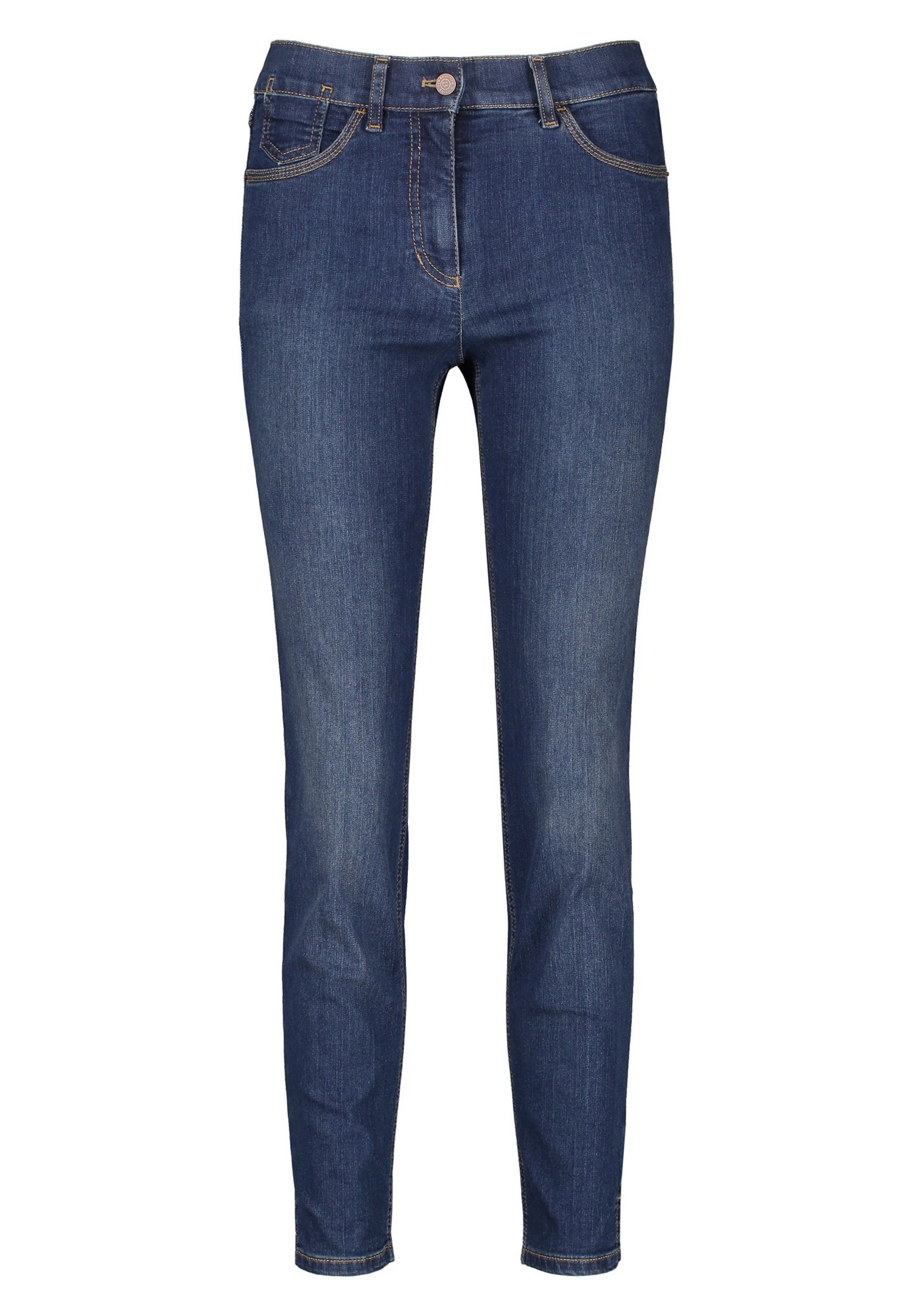 Gerry Weber 5-Pocket Best4Me Cropped - Vaqueros Slim Fit - Dark Blue Denim Mit Use - Imagen 4