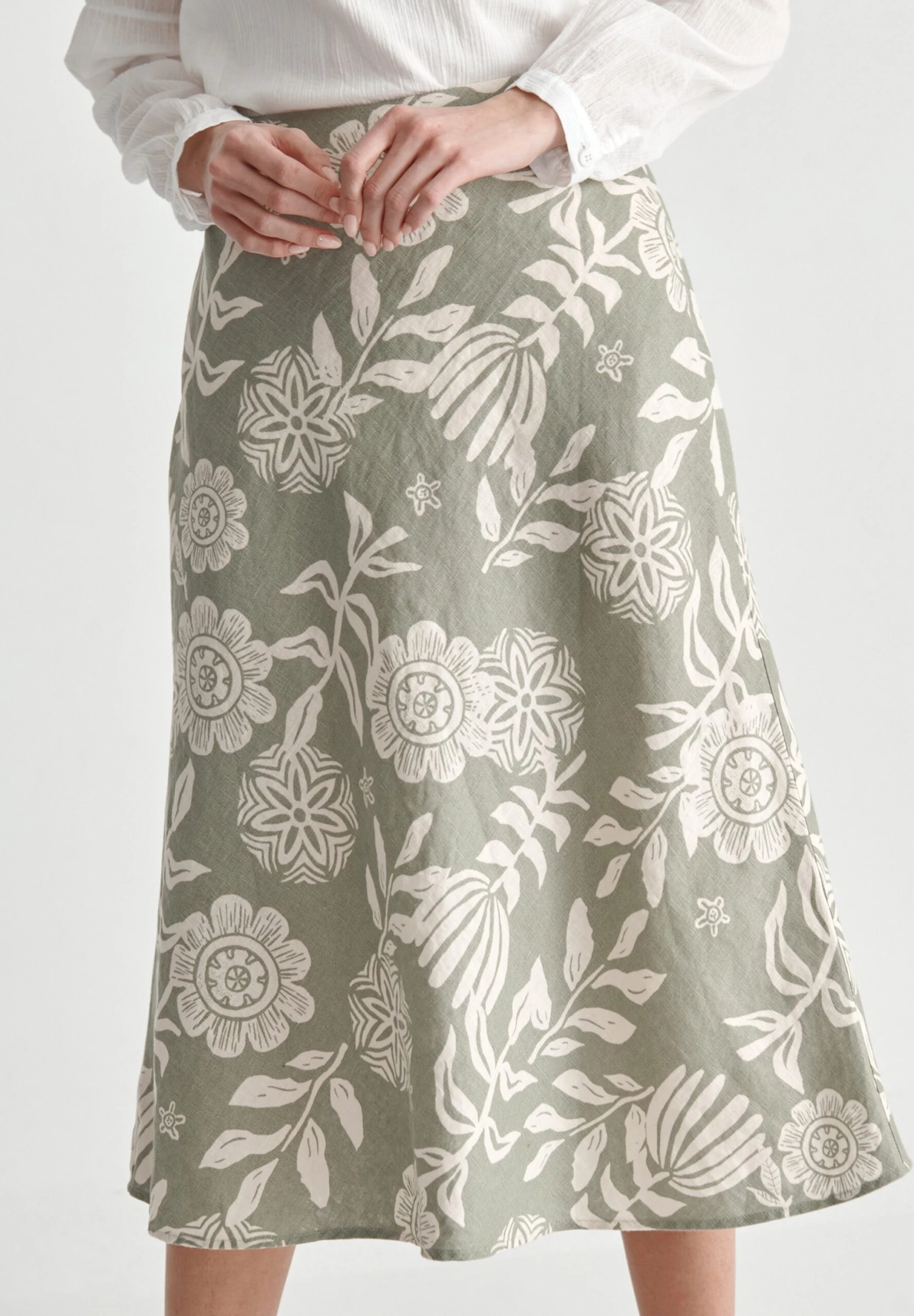 Subira - Falda Acampanada - Khaki - Imagen 3