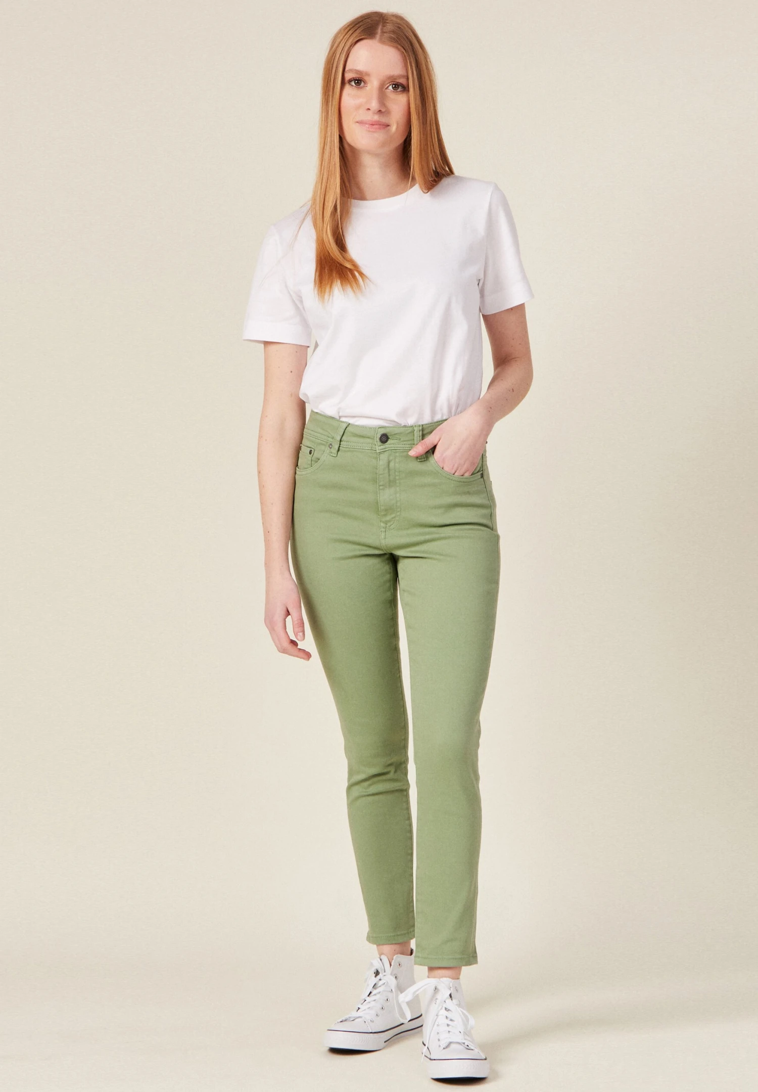 Ökofreundliche- Vaqueros Slim Fit - Vert Kaki - Imagen 2