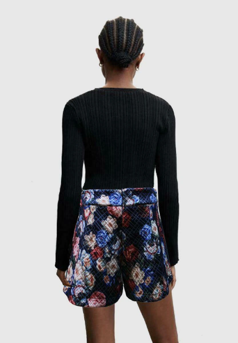 SENSE Estampado De Flores - Shorts - Azul - Imagen 2