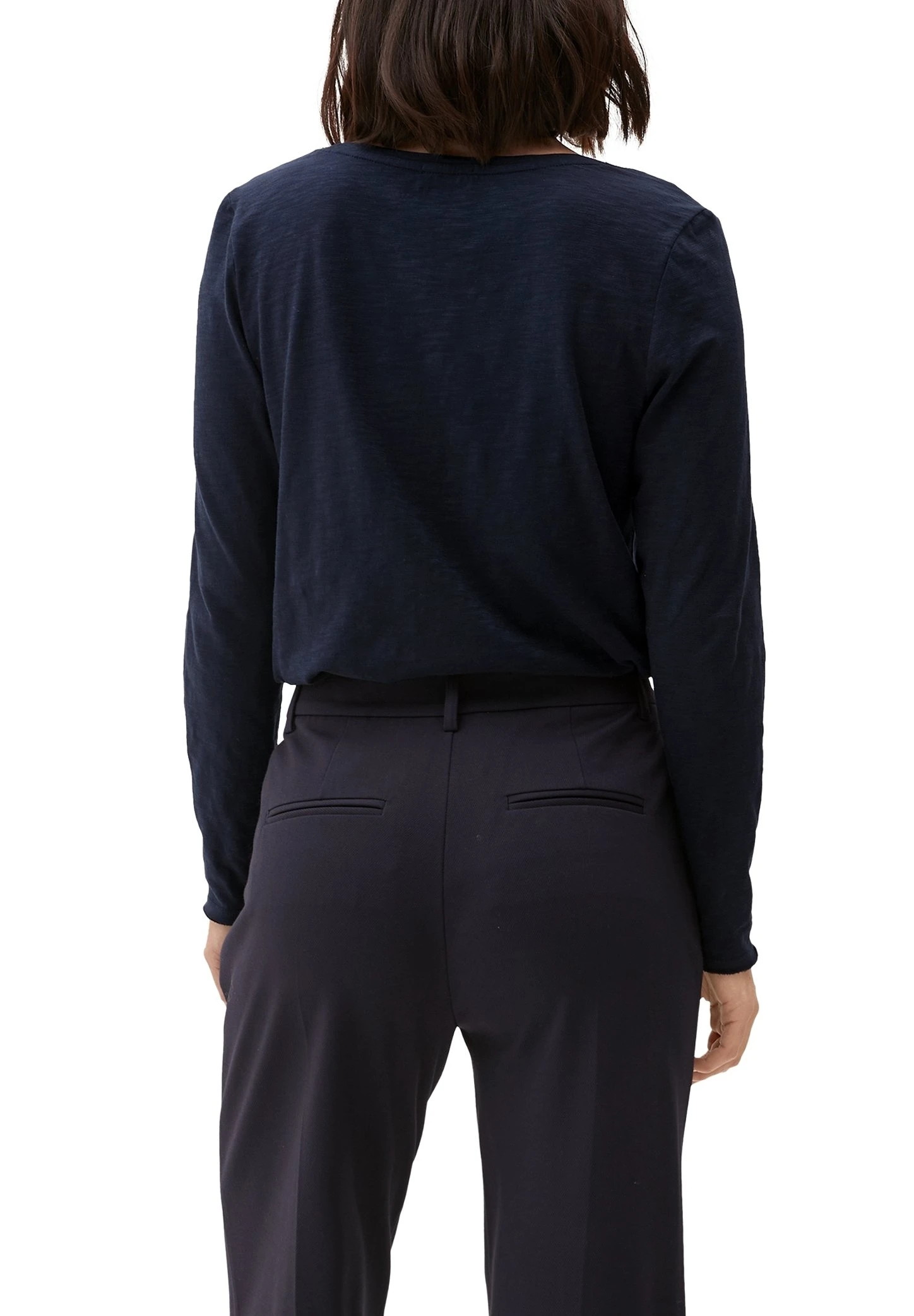 S.Oliver Longsleeve Met Slubstructuur - Camiseta De Manga Larga - Navy - Imagen 6