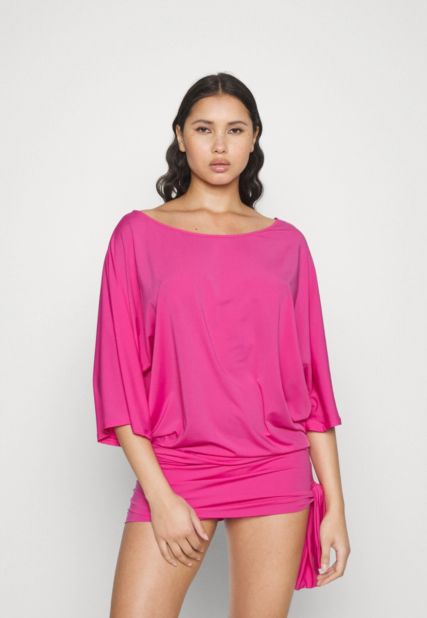 MICHAEL Michael Kors Iconic Solids Side Tie Cover - Complementos De Playa - Cerise