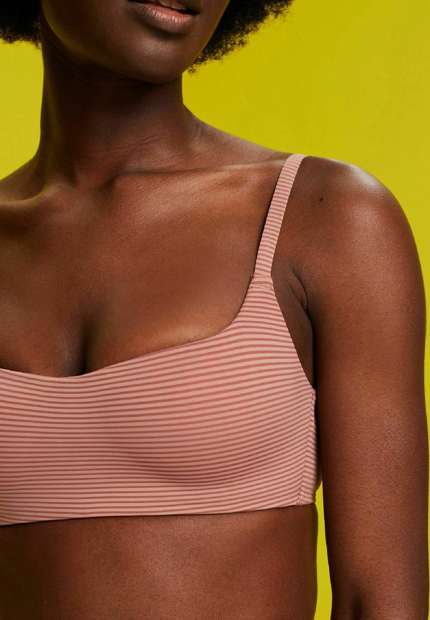 ESPRIT Jaquard Stripe K Par- Top De Bikini - Cinnamon - Imagen 3