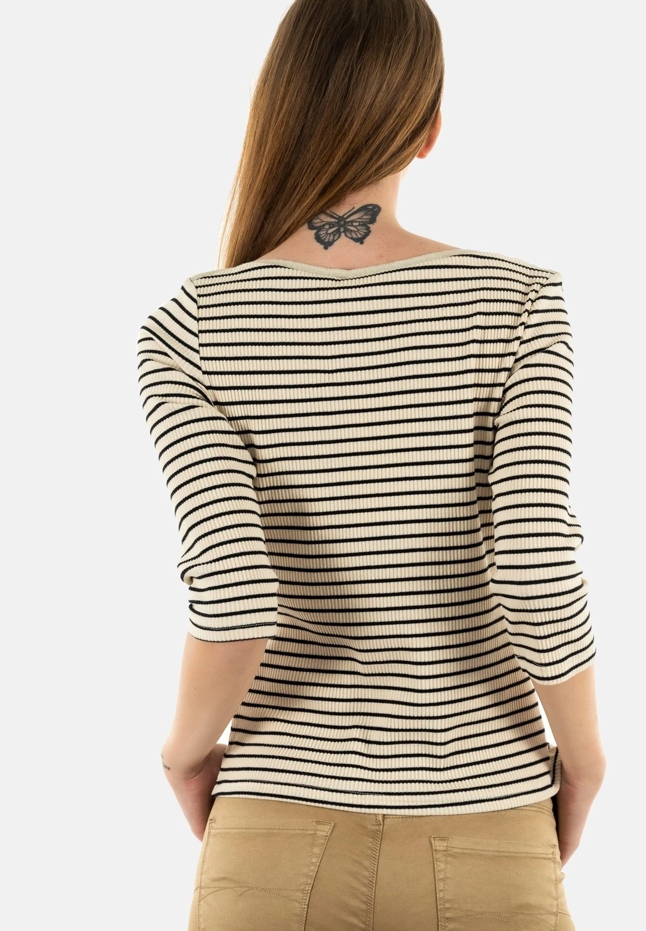 GRACE & MILA Inaki_12010 - Camiseta De Manga Larga - Beige - Imagen 2