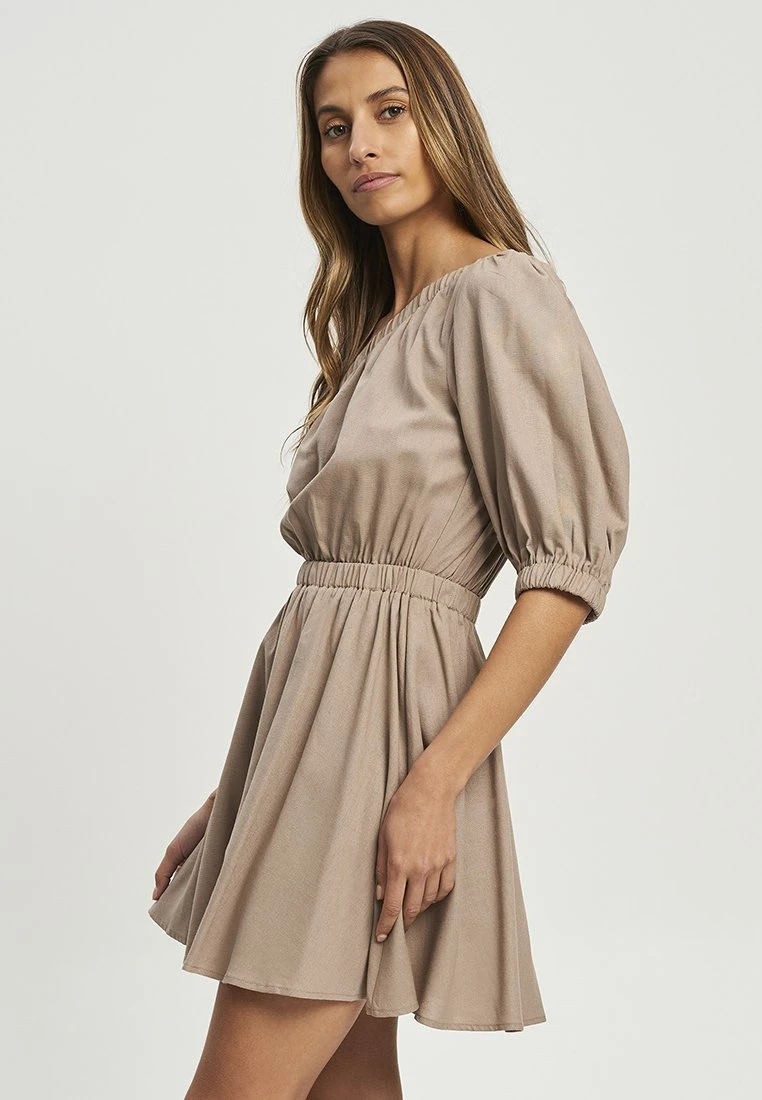 Calli Candy Mini- Vestido Informal - Taupe - Imagen 3