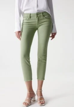 Push Up Cropped- Vaqueros Pitillo - Grün