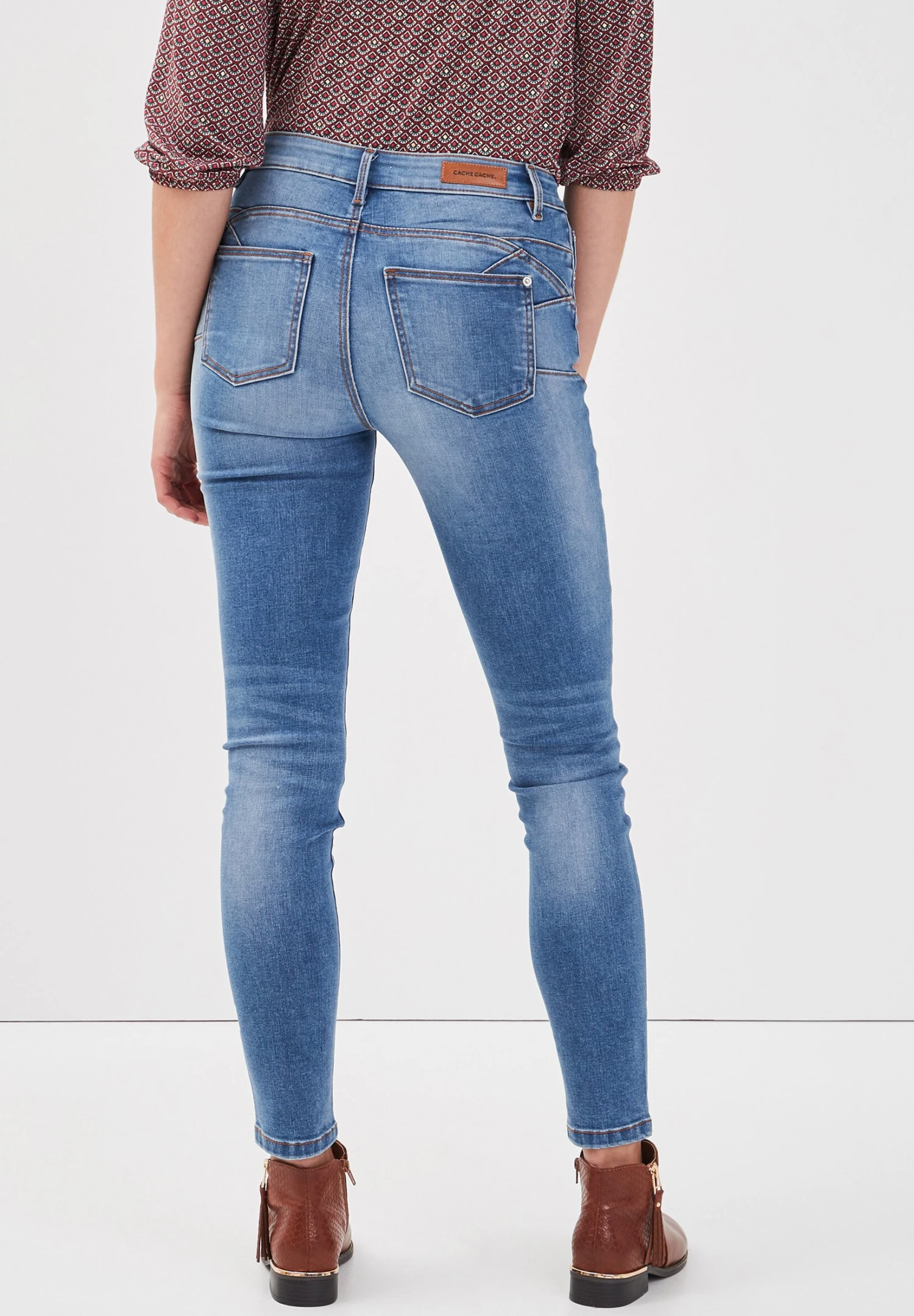 Push Up - Vaqueros Pitillo - Denim Bleach - Imagen 3