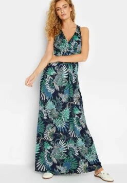 V-Neck Sleeveless - Vestido Largo - Blue