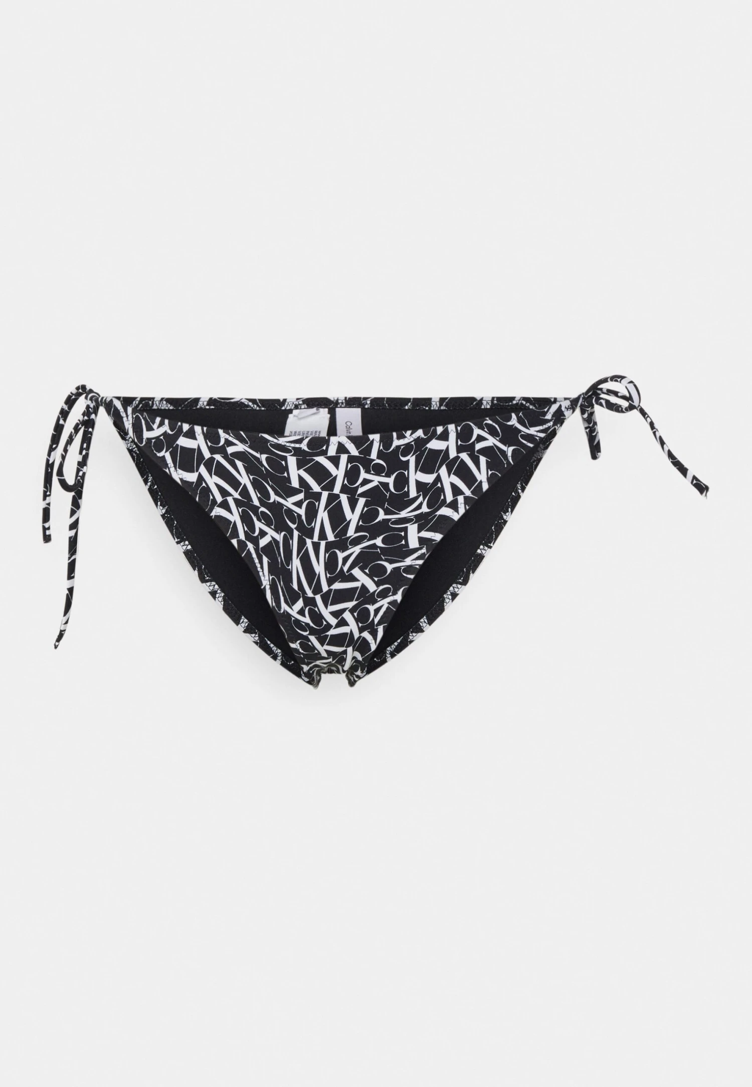 String Side Tie-Print - Braguita De Bikini - Warped Monogram Black - Imagen 4