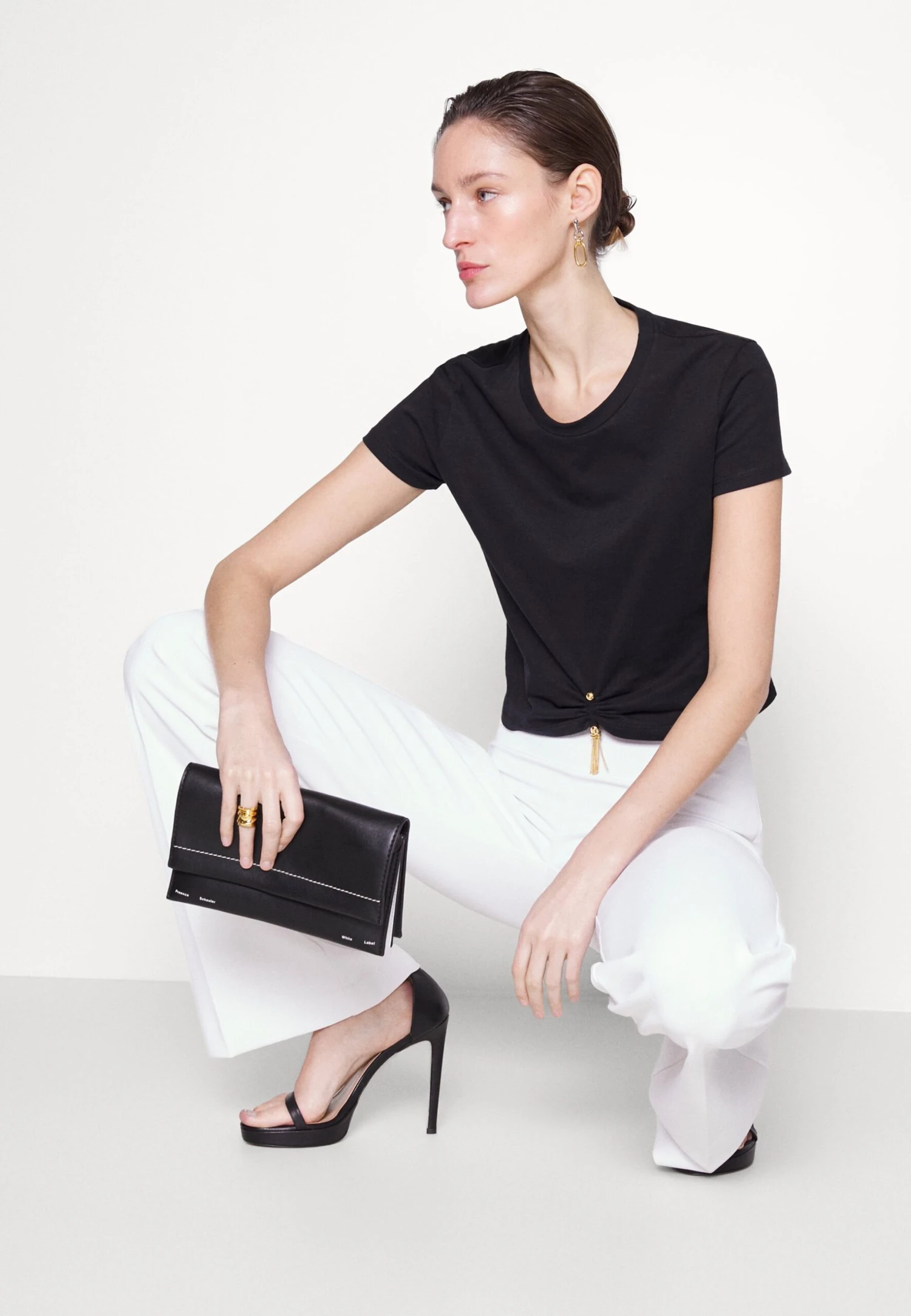 Elisabetta Franchi Women'S- Camiseta Estampada - Nero - Imagen 4