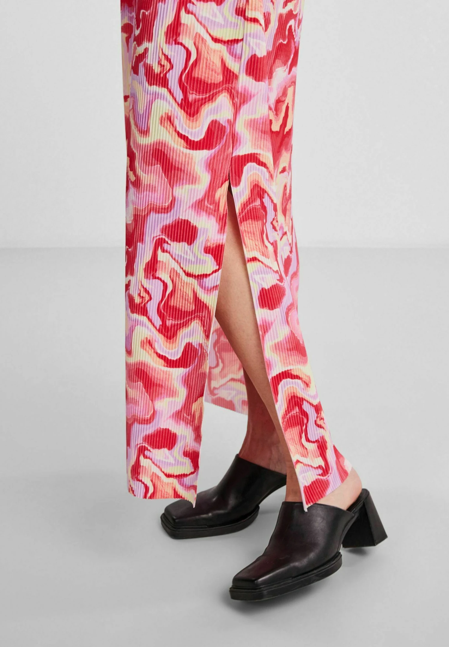 Pieces Pcmuna - Falda Larga - Hot Coral - Imagen 4