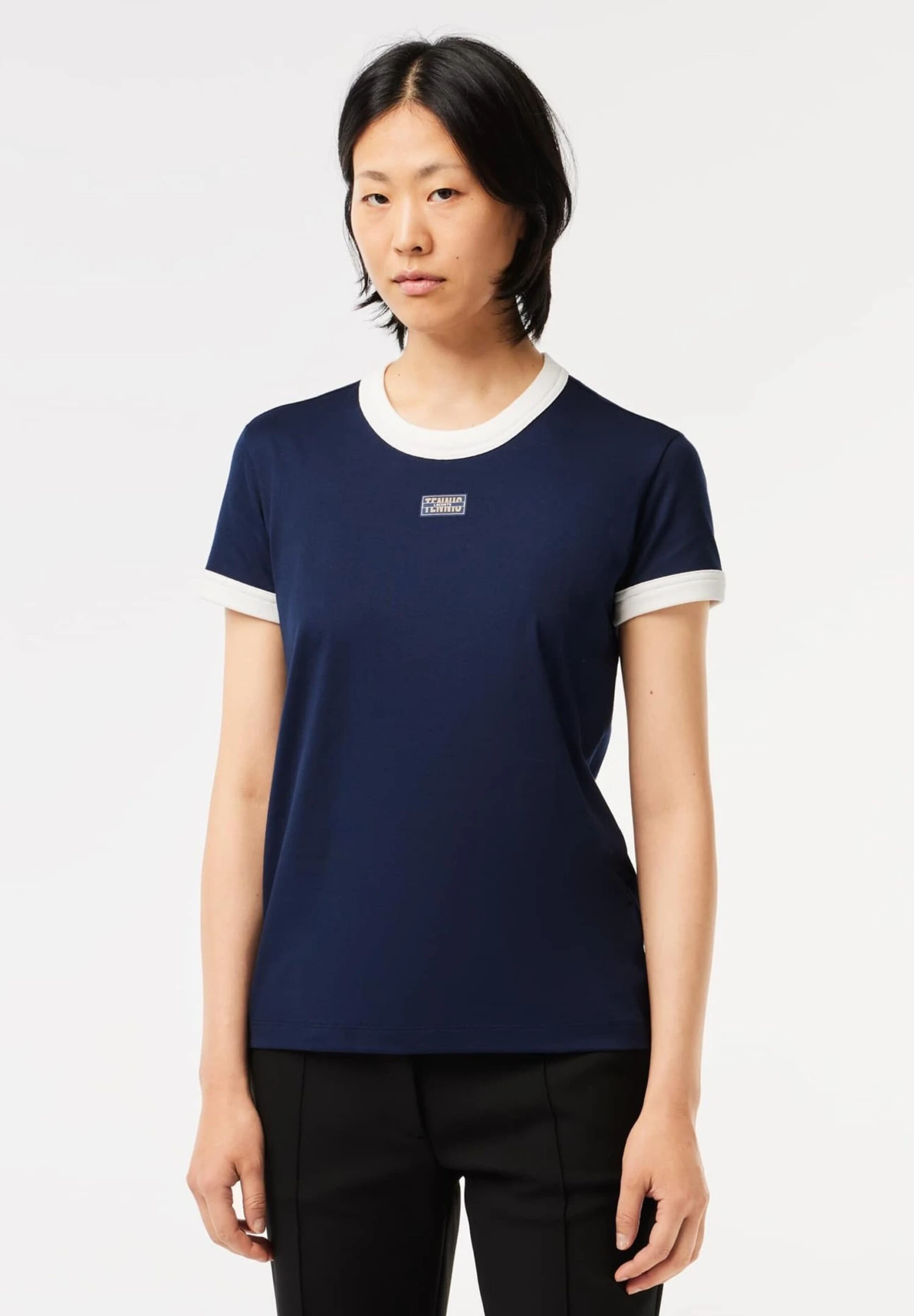 Lacoste Camiseta Estampada - Navy Blue Flour